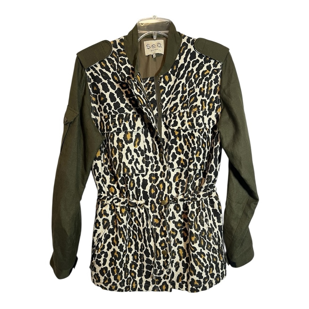 Sea New York Women's Leopard Print Utility Jacket Size 4